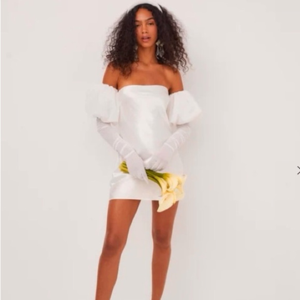 NWT For Love and Lemons Hazel Bride Mini Dress Size Medium